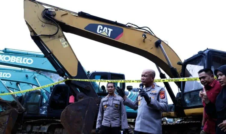 Delapan Pelaku Tambang Ilegal Diamankan di Mapolda Banten