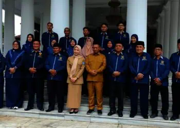 Jajaran Pengurus Baznas Kabupaten Serang, foto bersama usai audiensi dengan Bupati dan Wakil Bupati. (ISTIMEWA)