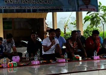 SOSIALISASI - Kegiatan Sosialisasi Sinergitas Pemuda dan Pemerintah Daerah, Menuju Pandeglang Maju, digelar di Pondok Pesantren Al-Kalam, Kecamatan Jiput, Kabupaten Pandeglang, Kamis (18/12/2025). (ISTIMEWA)