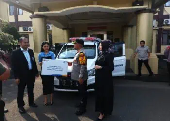 Polres Serang Mendapat Bantuan Mobil Dari BRI. (ISTIMEWA)