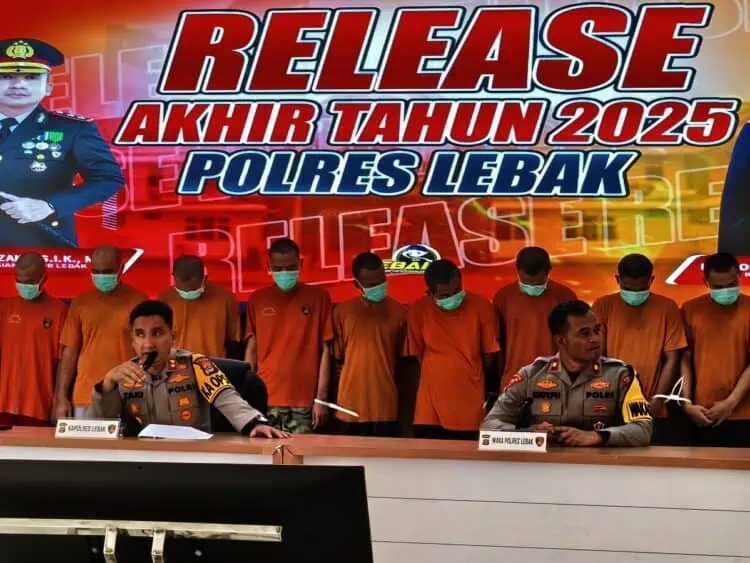 Polres Lebak Ungkap 60 Kasus Narkoba, Laka Lantas Turun 4,5 Persen Sepanjang 2025