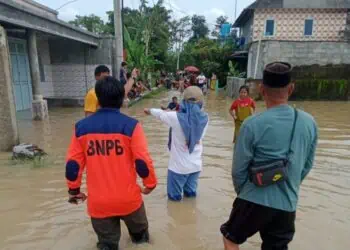 Banjir melanda Kecamatan Pamarayan, Kabupaten Serang, beberapa waktu lalu. (ISTIMEWA)