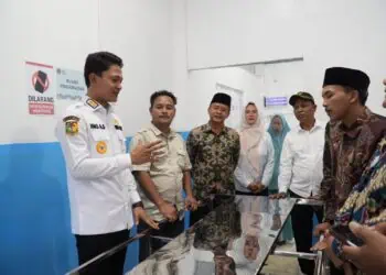 Wabup Pandeglang Iing Andri Supriadi, menghadiri grand Launching SPPG di Kecamatan Sobang, Kabupaten Pandeglang, Jumat (9/1/2026). (ISTIMEWA)