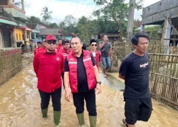 Sambangi Desa Idaman Pandeglang, DPD PDIP Provinsi Banten Dorong Pembangunan Tanggul