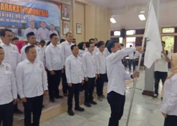 PELANTIKAN - Kepengurusan Komite Olahraga Rekreasi Masyarakat Indonesia (KORMI) Kabupaten Pandeglang periode 2025-2029, resmi dilantik, di Aula Pendopo Bupati Pandeglang, Selasa (20/1). (ISTIMEWA)