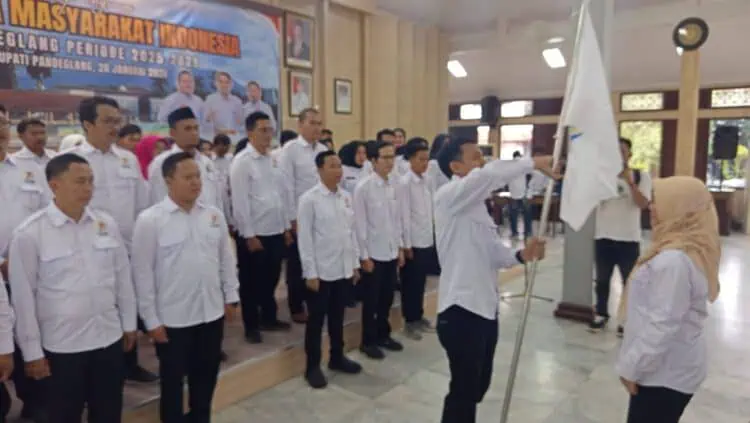 PELANTIKAN - Kepengurusan Komite Olahraga Rekreasi Masyarakat Indonesia (KORMI) Kabupaten Pandeglang periode 2025-2029, resmi dilantik, di Aula Pendopo Bupati Pandeglang, Selasa (20/1). (ISTIMEWA)