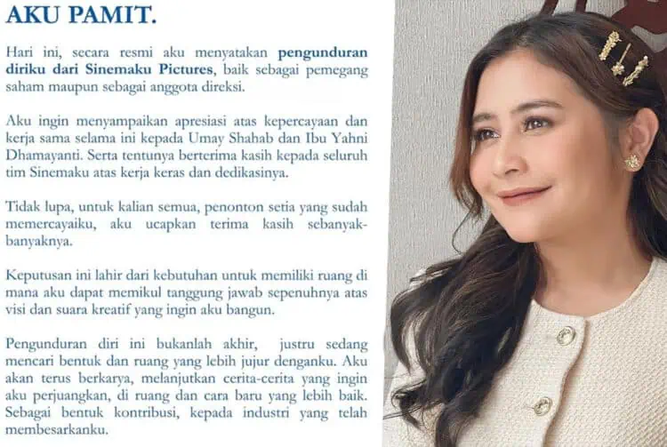 Hengkang dari Sinemaku Pictures, Prilly Latuconsina: Aku Pamit
