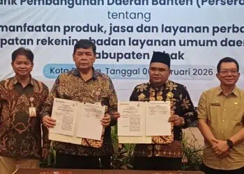 Bank Banten kerjasama dengan Dinkes Lebak, terkait pengelolaan rekening BLUD. (ISTIMEWA)