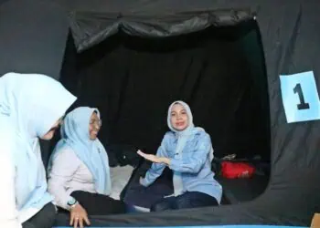 PELATIHAN - Bupati Serang Ratu Rachmatuzakiyah, memberikan pelatihan Capacity Building bagi para Kepala Organisasi Perangkat Daerah (OPD) dan Camat se-Kabupaten Serang, di Adem Anyer Park, Kecamatan Cinangka. (ISTIMEWA)
