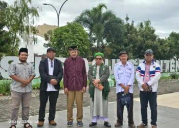 Jajaran Pengurus SMSI Banten yang juga Panitia HPN 2026, bersilaturahmi dengan Kesultanan Banten, Senin (2/2/2026). (ISTIMEWA)