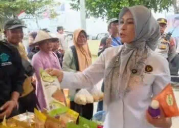 Staf Khusus Menteri Koordinator (Stafsus Menko) Pangan, Irna Narulita, saat berada di acara bazar UMKM, beberapa waktu lalu. (ISTIMEWA)