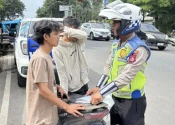 Pengendara Tanpa Helm Jadi Pelanggaran Terbanyak di Lebak