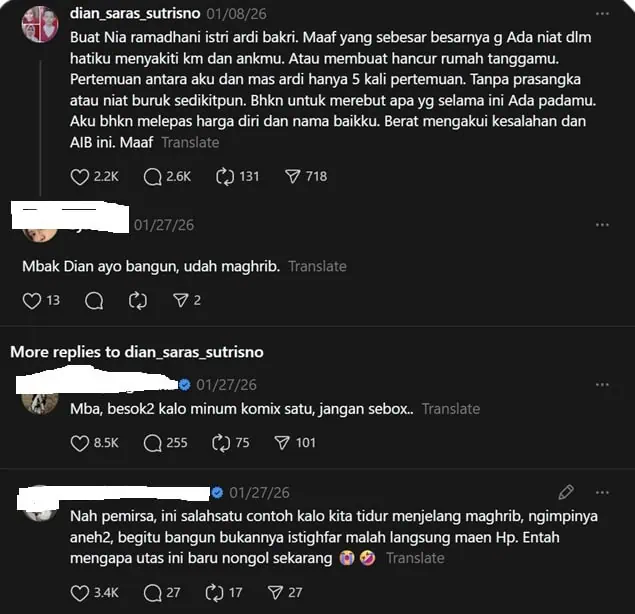 Minta Maaf ke Nia Ramadhani, Wanita Ini Diduga Selingkuhan Ardi Bakrie Minta Maaf ke Nia Ramadhani, Wanita Ini Diduga Selingkuhan Ardi Bakrie