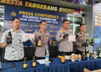 Operasi Pekat, Polresta Tangerang Sita 2.268 Botol Miras Kadaluwarsa