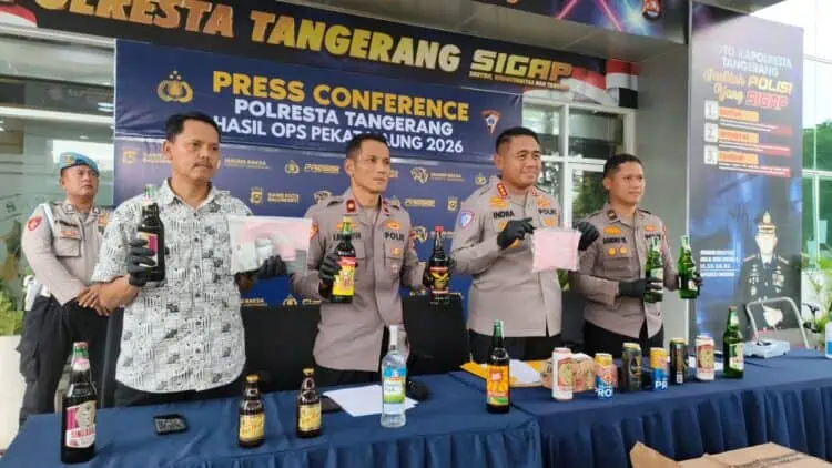 Operasi Pekat, Polresta Tangerang Sita 2.268 Botol Miras Kadaluwarsa