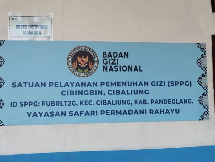 SPPG Cibingbin, Kecamatan Cibaliung, Kabupaten Pandeglang. (ISTIMEWA)