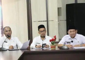 RAKOR - Rapat Koordinasi (Rakor) Persiapan Libur Hari Raya Idul Fitri 1447 Hijriyah/2026 Masehi, di Aula Disporapar, Rabu (11/3/2026). (ISTIMEWA)