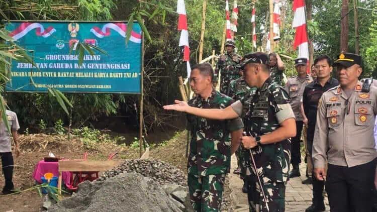 Pangdam Jaya Mayjen TNI Deddy Suryadi Pimpin Groundbreaking Jembatan Garuda di Desa Matagara