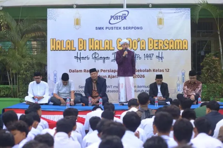 Ribuan Siswa SMK Pustek Serpong Ikuti Halal Bihalal dan Do'a Bersama