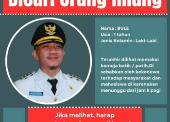 Sindir Bupati Lebak, Sebuah Pamflet "Orang Hilang" Beredar Usai Mahasiswa Gagal Temui Hasbi