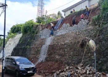 Tebing Longsor di Ciater Tangsel Akhirnya Diperbaiki