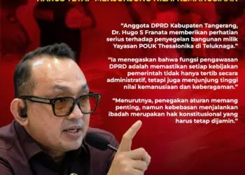 Soroti Penyegelan Bangunan POUK Tesalonika di Teluknaga, Hugo: Hukum Harus Tegak, Tapi Ibadah Tak Boleh Terhenti