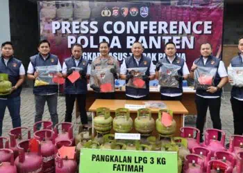 Komplotan Pengoplos Elpiji Bersubsidi Diamankan Ke Mapolda Banten