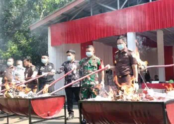 Ribuan Rokok Ilegal Dimusnahkan Kejari Kabupaten Tangerang