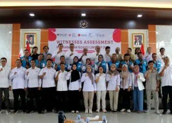 Sejumlah relawan PMI Banten, mengikuti witnesses assesment. (ISTIMEWA)
