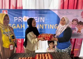 3.600 Butir Telur Alfamidi Tekan Angka Stunting di Kota Tangerang Selatan