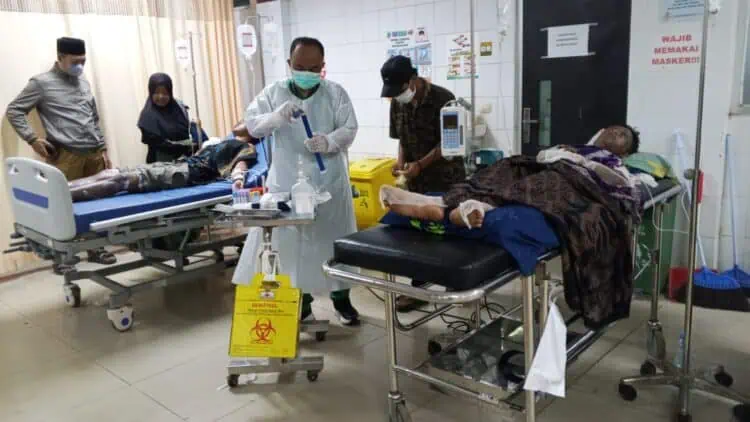 7 Korban Dilarikan Ke RSUD Berkah Pandeglang Akibat Ledakan Tabung Gas Elpiji 3 Kg