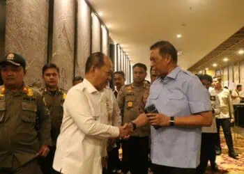 RAKOR PROGRAM MBG - Rapat Koordinasi dan Evaluasi dengan Badan Gizi Nasional (BGN), di salah satu Hotel di Kota Serang, Rabu (22/4/2026). (ISTIMEWA)