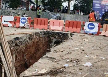 BPJN Provinsi Banten Bangun Drainase Jalan Di Perempatan Kadubanen Pandeglang