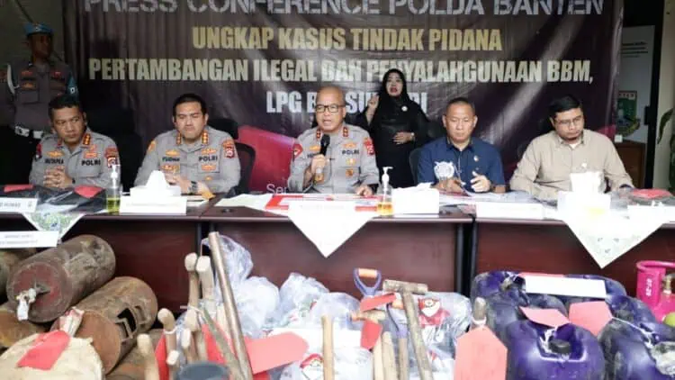 Dianggap Rusak Lingkungan, Tujuh Penambang Ilegal Diamankan Ke Mapolda Banten