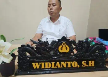 DI WAWANCARA - Kanit PPA Satreskrim Polres Pandeglang, IPDA Widianto, saat di wawancara di ruang kerjanya, Kamis (7/5/2026). (MARDIANA/SATELITNEWS.COM)