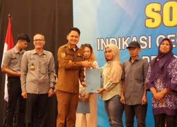 SOSIALISASI - Kegiatan Sosialisasi Indikasi Geografis, Merek Kolektif dan Perseroan Perorangan, Kantor Wilayah Kementerian Hukum Banten, di salah satu hotel di Pandeglang, Senin (11/5/2026). (ISTIMEWA)
