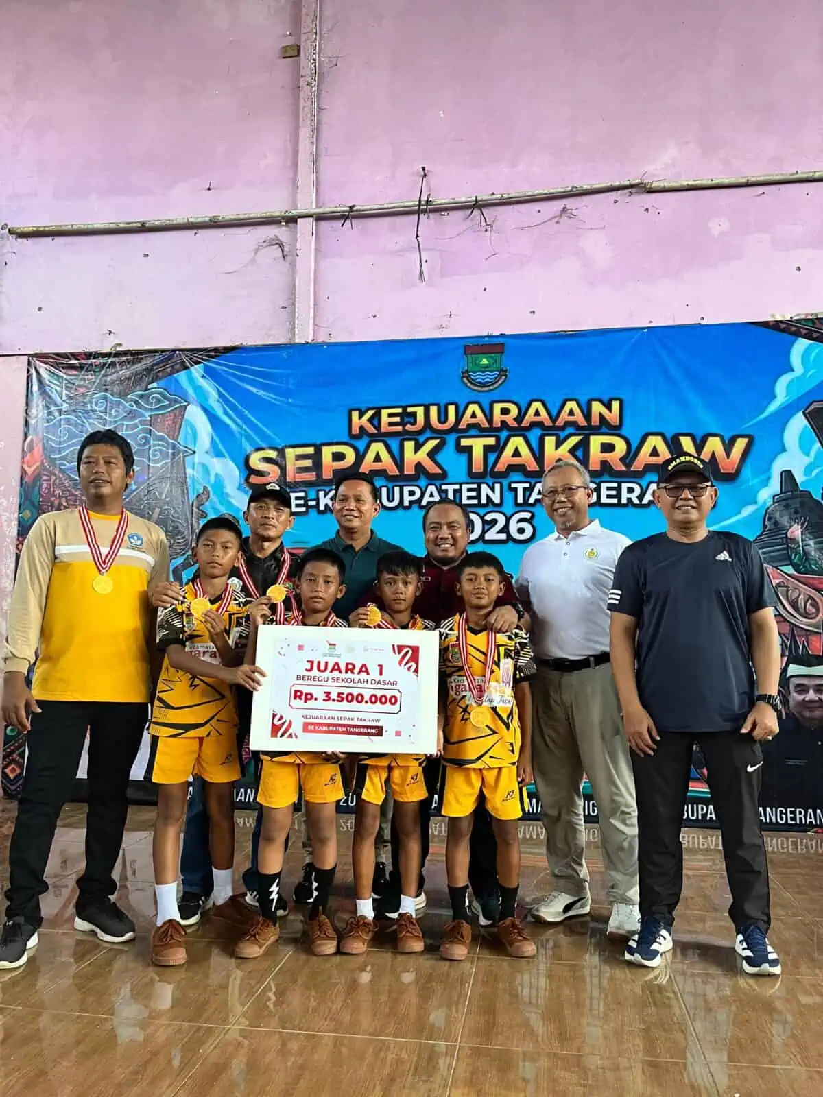 Jaring Atlet Potensial, 177 Pelajar Berkompetisi di Kejuaraan Sepak Takraw Kabupaten Tangerang Jaring Atlet Potensial, 177 Pelajar Berkompetisi di Kejuaraan Sepak Takraw Kabupaten Tangerang