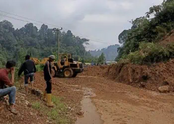 Longsor Tebing Tutup Jalur Citorek-Ciparay Lebak