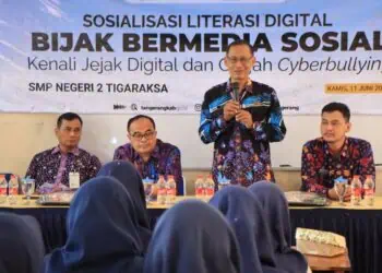 Ingatkan Bahaya Jejak Digital, Diskominfo Kabupaten Tangerang Edukasi Siswa SMPN 2 Tigaraksa