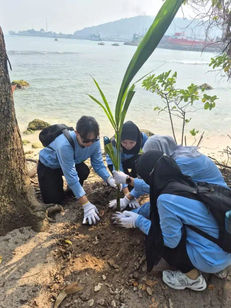 PT IRT Lestarikan Objek Wisata Pulau Merak Kecil Dengan Menanam Puluhan Bibit Pohon