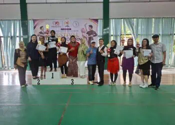 WORKSHOP - Sanggar Wanda Banten, bekerjasama dengan Ikatan Olahraga Dancesport Indonesia (IODI) Kota Serang, menyelenggarakan workshop pelatihan dancesport kelas ballroom dan latin, di GOR Patriot KONI Banten. (ISTIMEWA)