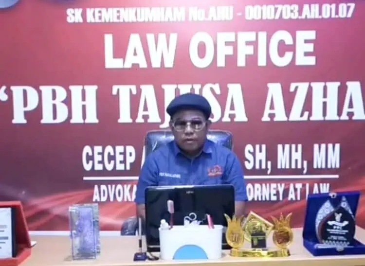 Ketua Umum Law Office PBH Tajusa Azhari, Cecep Azhar. (ISTIMEWA)