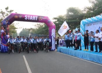 Puncak peringatan Hari Bhayangkara Ke-80, yang digelar Polresta Tangerang, Sabtu (27/6/2026), dipadati ribuan masyarakat. (ISTIMEWA)