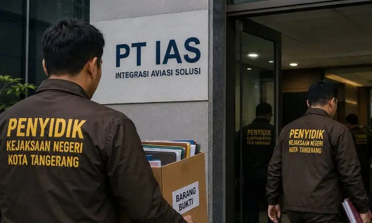 Kasus Dugaan Sewa Pesawat Fiktif, Kejari Kota Tangerang Geledah Kantor PT IAS
