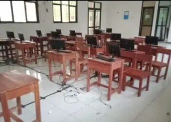 DIBOBOL MALING - Ruang Labolatorium Komputer SMK Azzahra Nusantara, Kampung Heas, Desa Pasir Awi, Kecamatan Banjar, Kabupaten Pandeglang, dibobol maling. (ISTIMEWA)