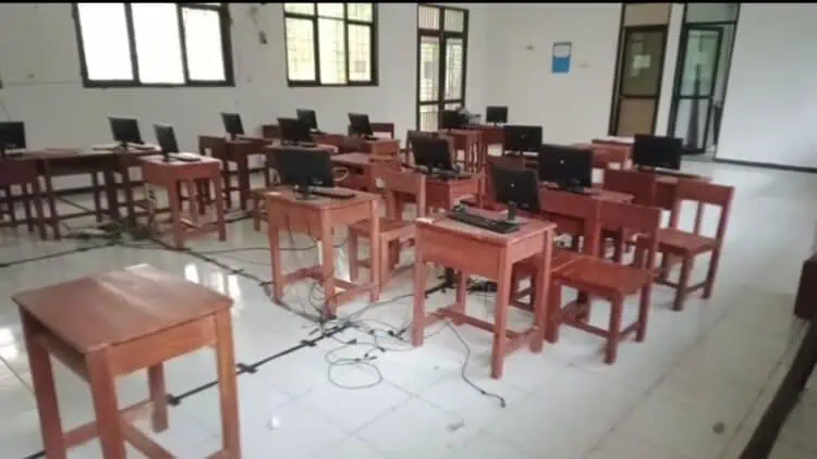 Belasan CPU Hingga Laptop Milik SMK Azzahra Nusantara Banjar Pandeglang Raib Dimaling