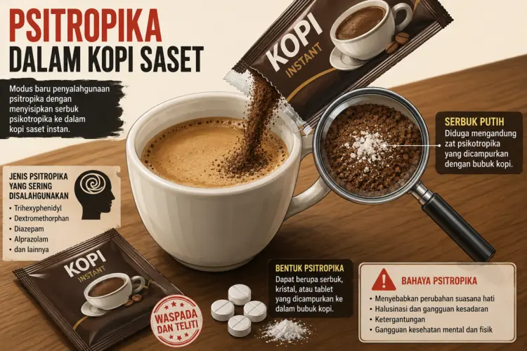 WN China Selundupkan Psikotropika dengan Modus Kopi Sachet