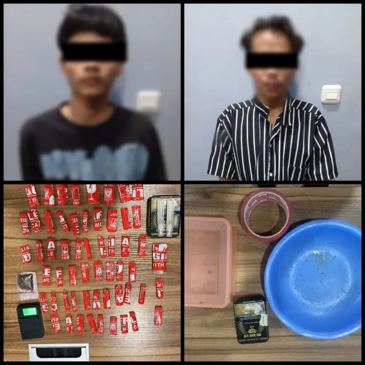 Dua Pria Terduga Pengedar Tembakau Sintetis Diringkus Di Ciruas Serang