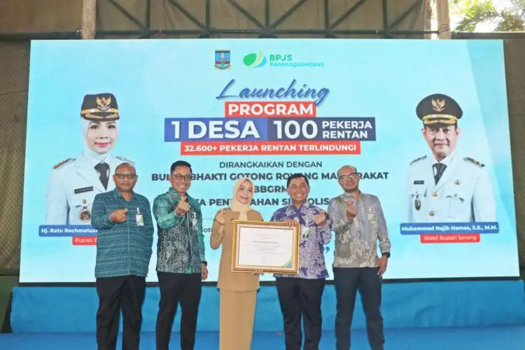 Ratusan Pekerja Rentan di Kabupaten Serang Mendapat Jaminan Sosial Ketenagakerjaan