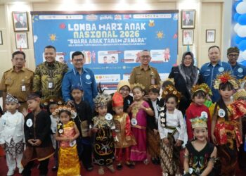 HARI ANAK NASIONAL - Gekrafs bekerjasama dengan Pemkab Pandeglang, menggelar acara peringatan Hari Anak Nasional (HAN) 2026, di Pendopo Bupati Pandeglang, Senin (20/7/2026). (ISTIMEWA)